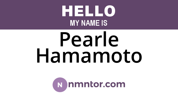 Pearle Hamamoto