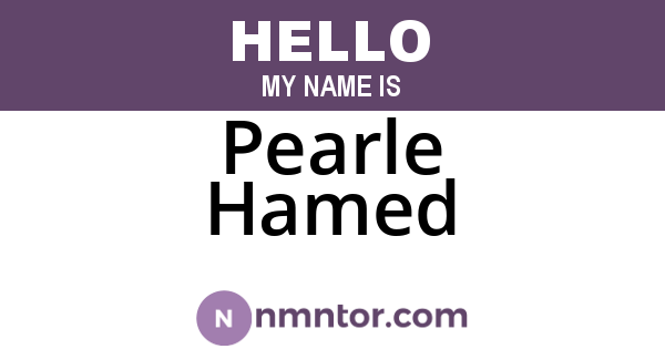 Pearle Hamed