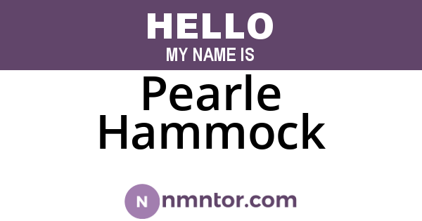 Pearle Hammock