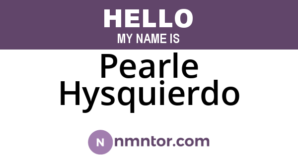 Pearle Hysquierdo