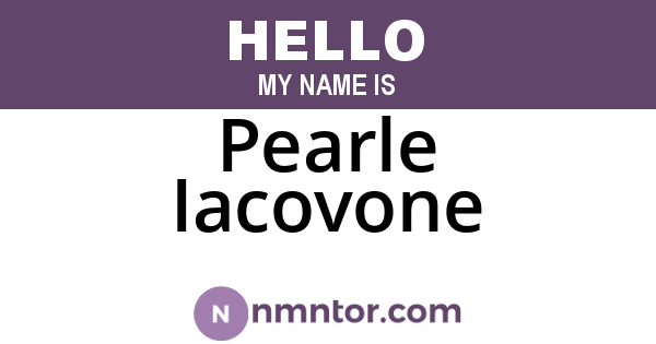 Pearle Iacovone
