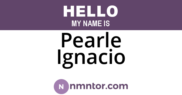 Pearle Ignacio