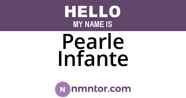 Pearle Infante