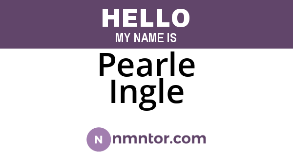 Pearle Ingle