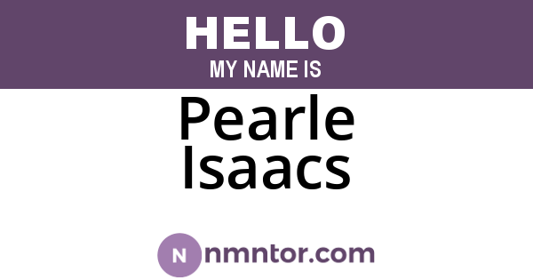Pearle Isaacs