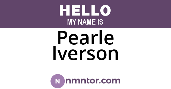 Pearle Iverson