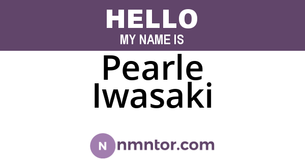 Pearle Iwasaki