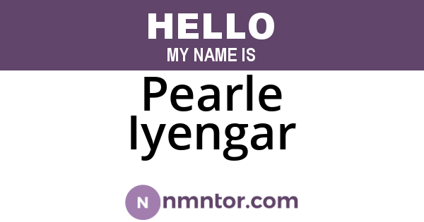 Pearle Iyengar