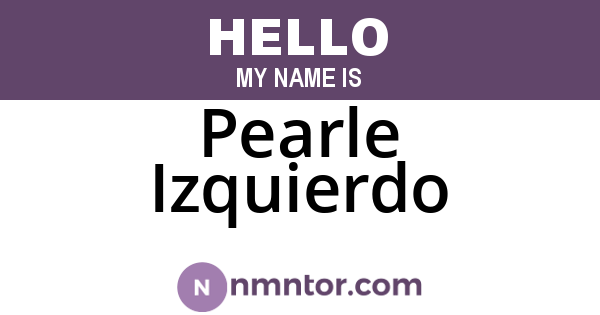 Pearle Izquierdo