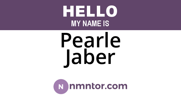 Pearle Jaber
