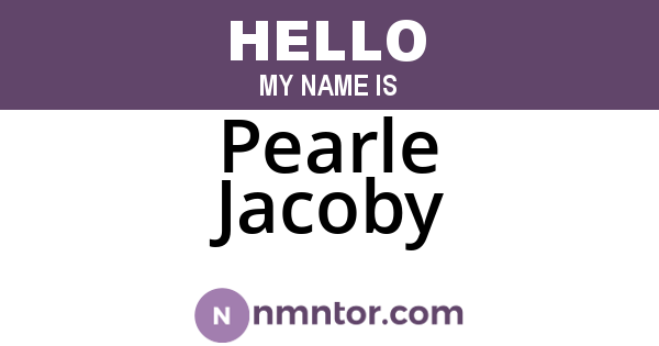 Pearle Jacoby