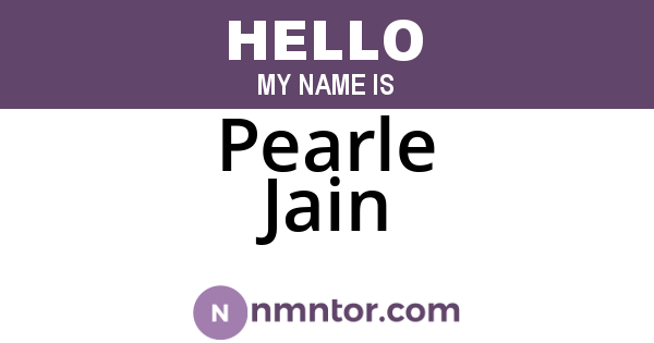 Pearle Jain