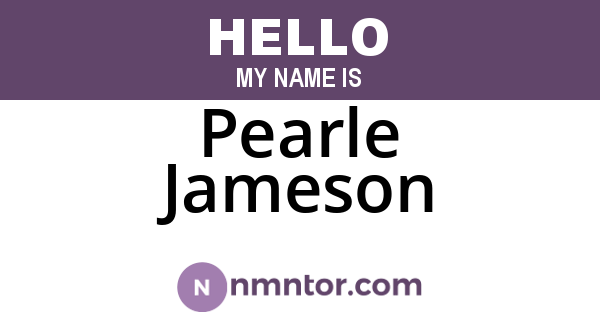 Pearle Jameson