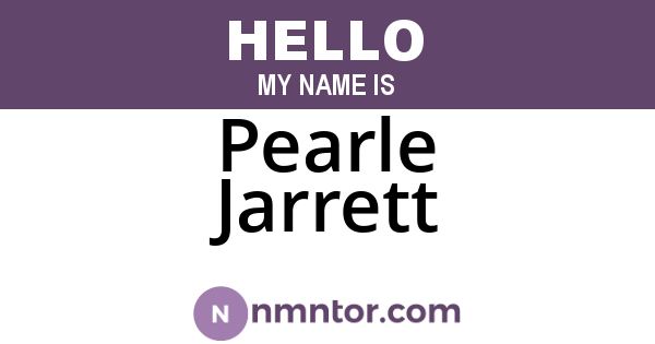 Pearle Jarrett