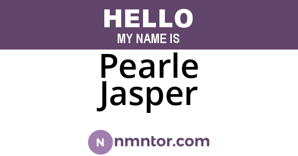 Pearle Jasper
