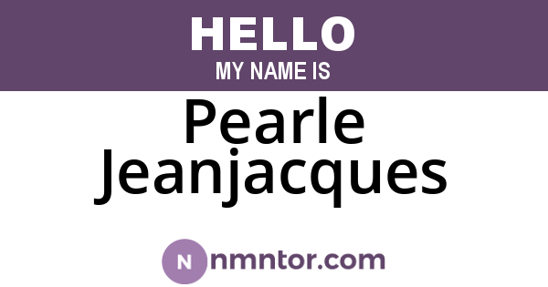 Pearle Jeanjacques