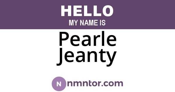 Pearle Jeanty