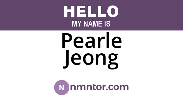 Pearle Jeong