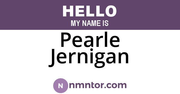 Pearle Jernigan