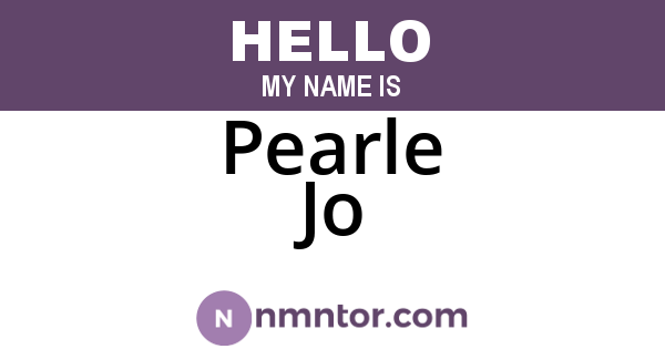 Pearle Jo