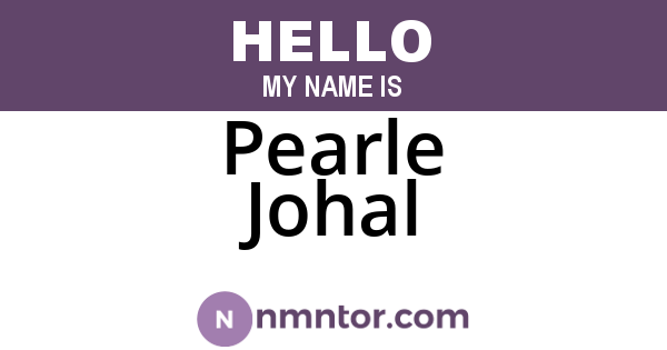 Pearle Johal