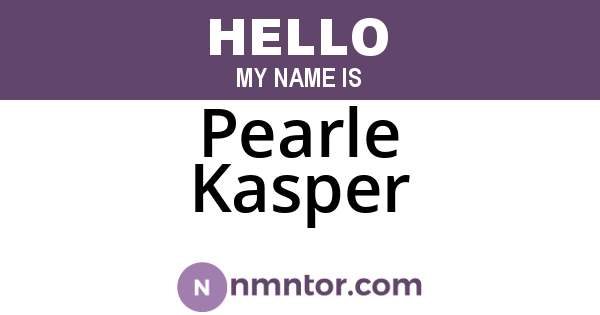 Pearle Kasper