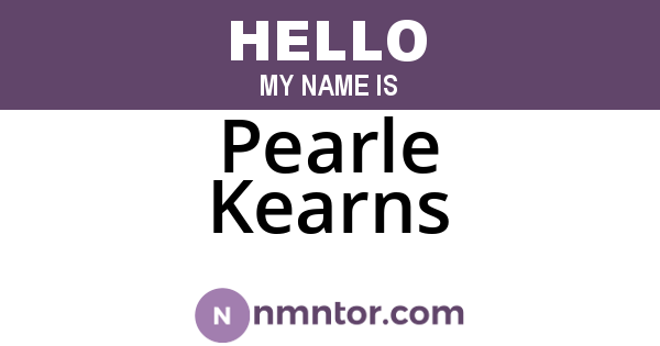 Pearle Kearns
