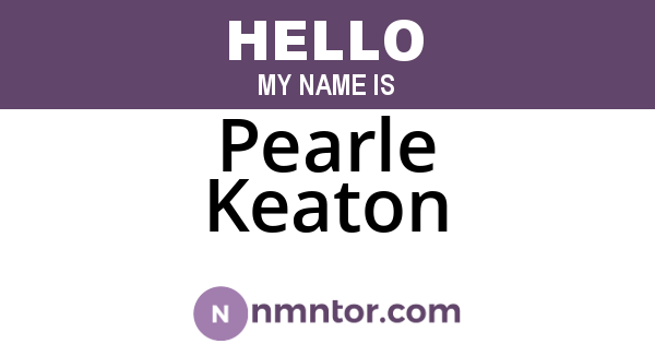 Pearle Keaton