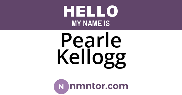 Pearle Kellogg