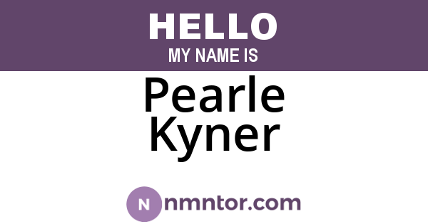 Pearle Kyner
