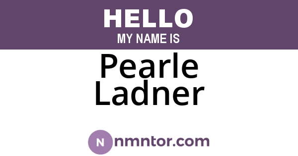 Pearle Ladner