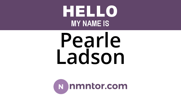 Pearle Ladson