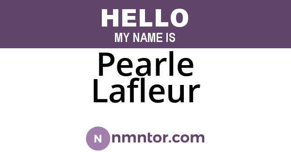 Pearle Lafleur