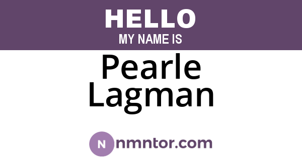 Pearle Lagman