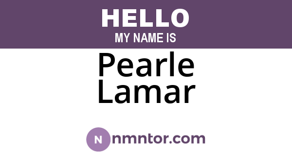 Pearle Lamar