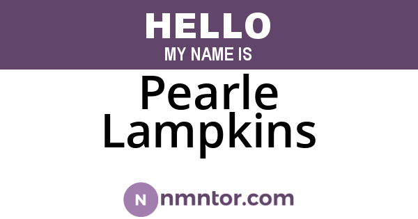 Pearle Lampkins