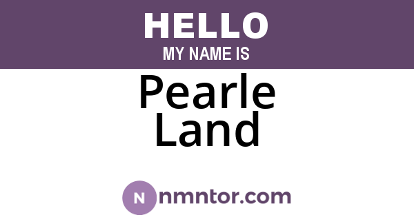 Pearle Land
