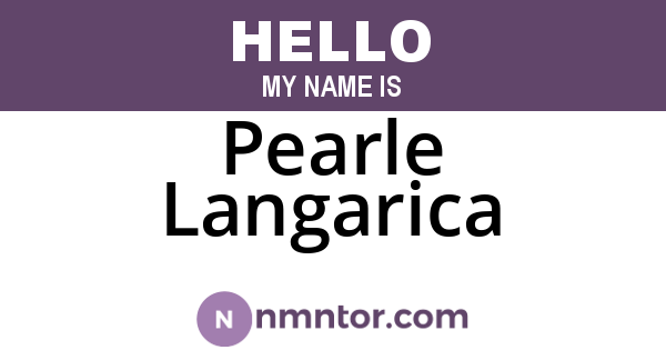 Pearle Langarica