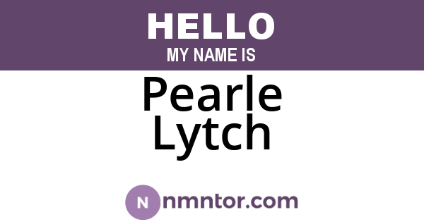 Pearle Lytch
