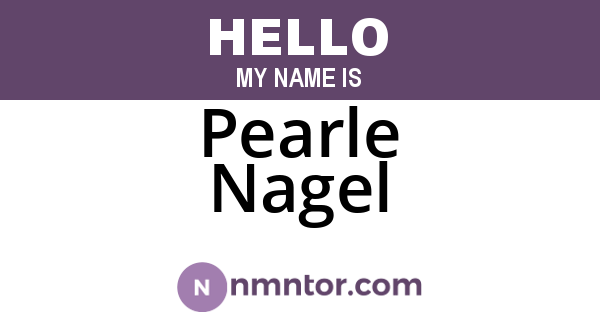 Pearle Nagel