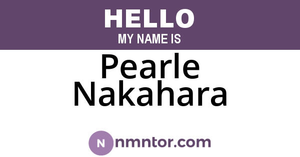 Pearle Nakahara