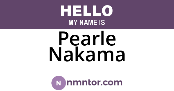 Pearle Nakama