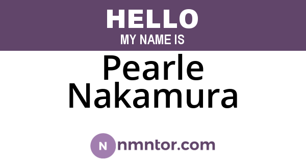 Pearle Nakamura