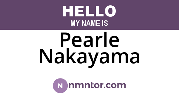 Pearle Nakayama