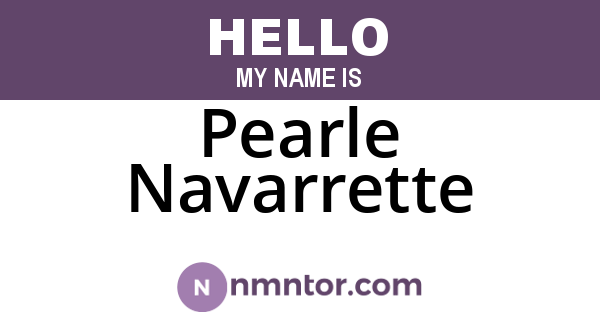 Pearle Navarrette