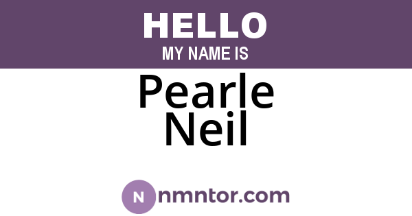 Pearle Neil