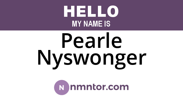 Pearle Nyswonger
