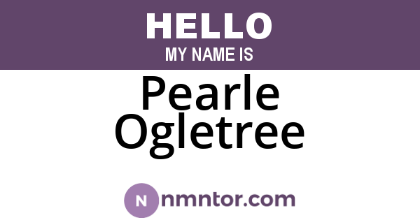 Pearle Ogletree