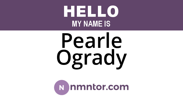 Pearle Ogrady