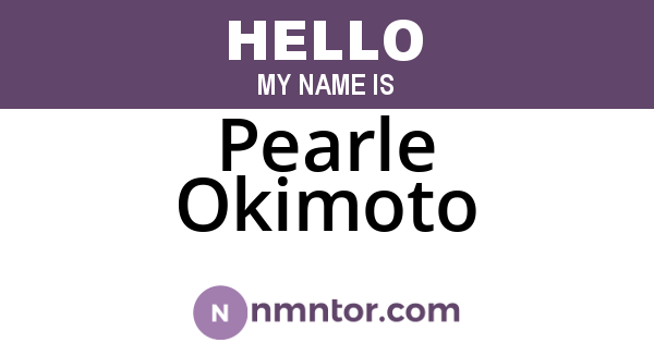 Pearle Okimoto